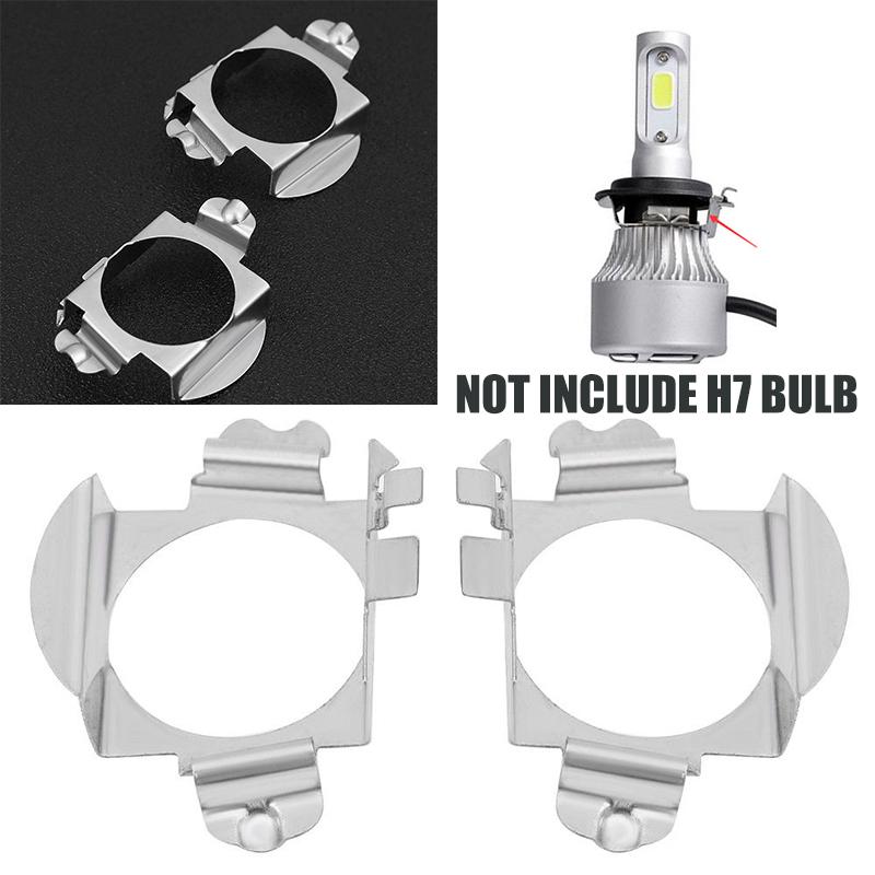 Pdtoweb 2шт H7 Светодиодная лампа для фар из нержавеющей стали Держатель адаптера адаптера