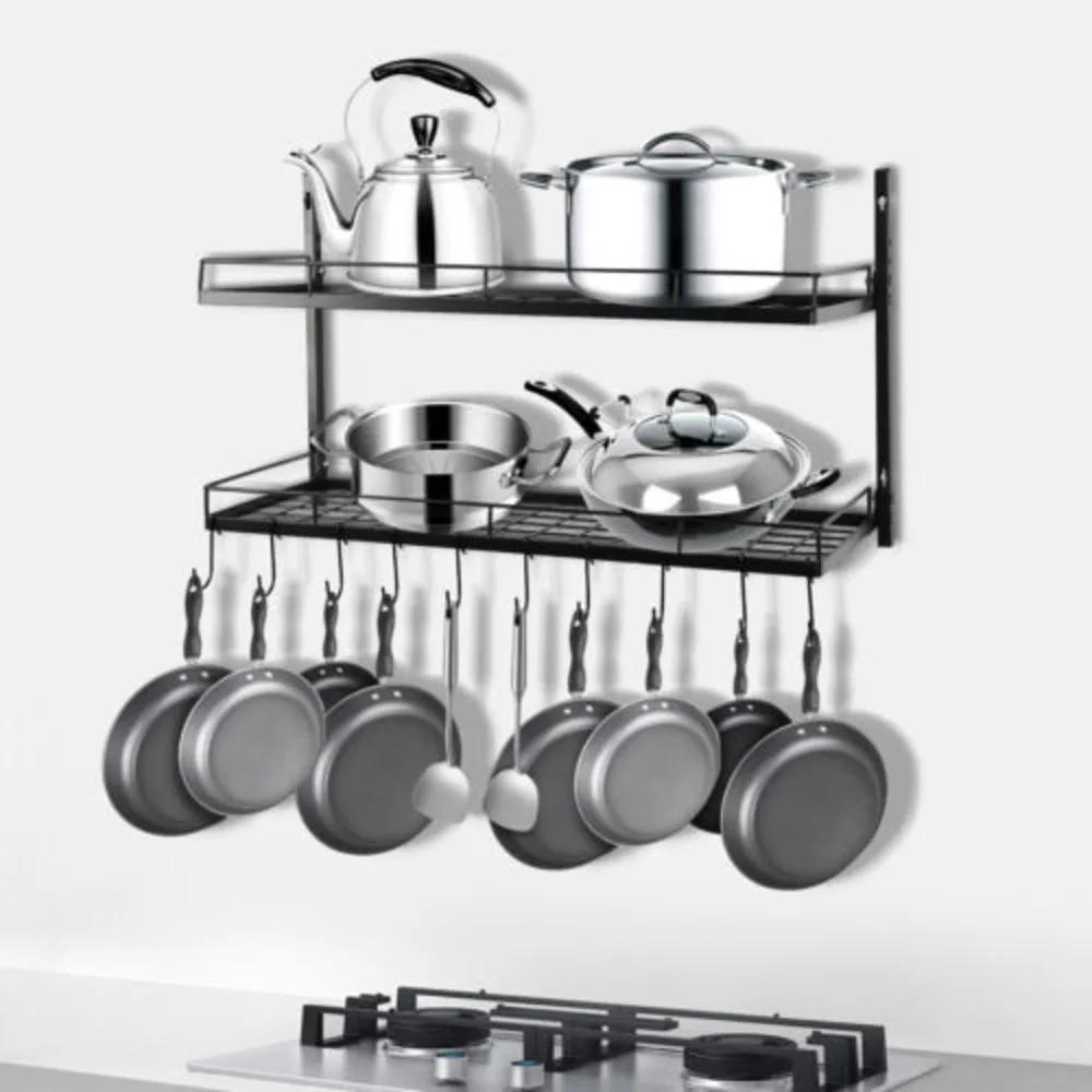2 Tier Hanging Kitchen Organizer Wall Mount with 10 Hooks & 2 Fixed Bars, Space-Saving Utensil Storage Rack for Spoons, Towels 2-tier
2 Tier Hanging Kitchen Organizer Wall Mount with 10 Hooks & 2 Fixed Bars, Space-Saving Utensil Storage Rack for Spoons, Towels 2-tier