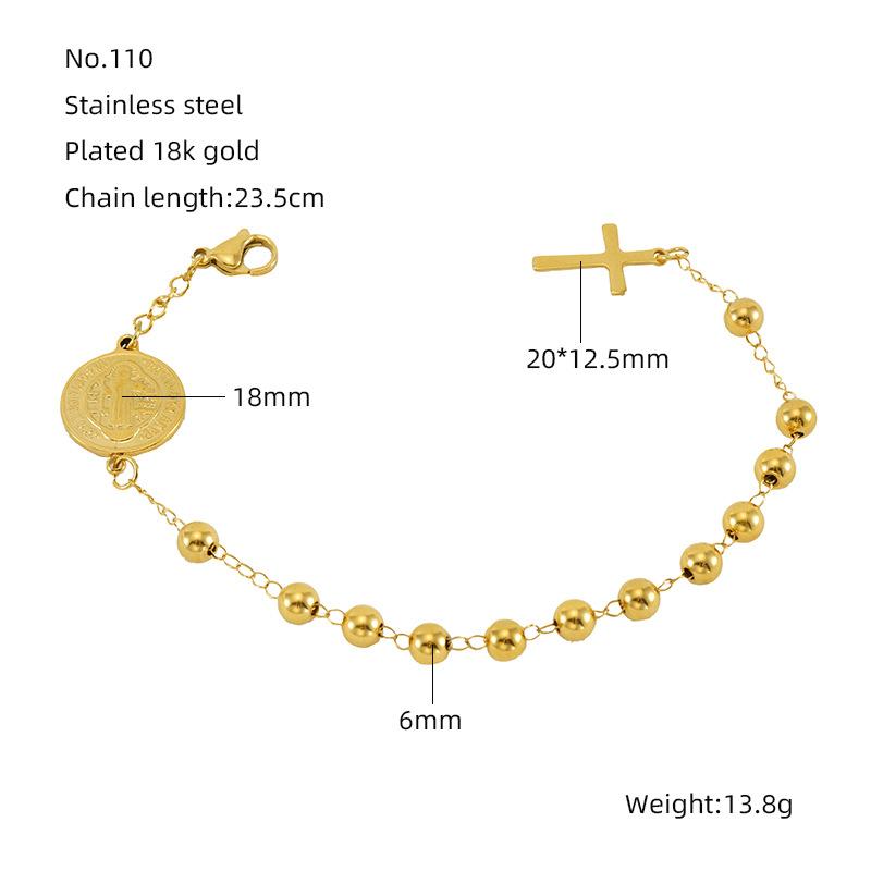 Stainless steel geometric religious series bracelet niche classic men s and women s bracelets
Stainless steel geometric religious series bracelet niche classic men s and women s bracelets