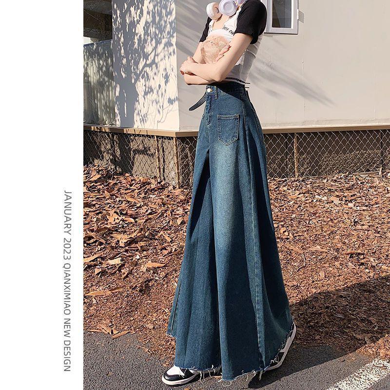 2024 Retro High Waist Wide Leg Denim Skirt with Frayed Edges for Spring & Autumn XL (118-140 lbs)
2024 Retro High Waist Wide Leg Denim Skirt with Frayed Edges for Spring & Autumn XL (118-140 lbs)