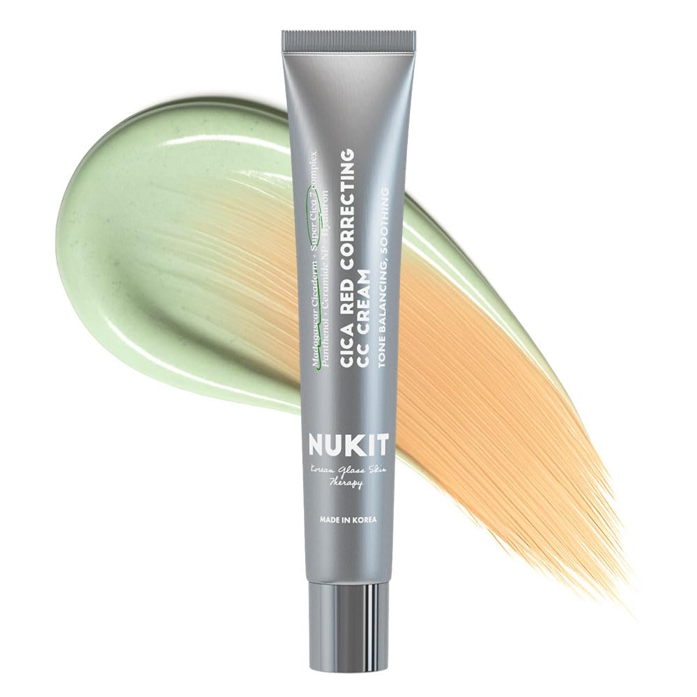NUKIT CICA Red Control CC Cream 50ml | Tone-up, redness-covering, and moisturizing in one bottle | Green-to-beige makeup effect
NUKIT CICA Red Control CC Cream 50ml | Tone-up, redness-covering, and moisturizing in one bottle | Green-to-beige makeup effect