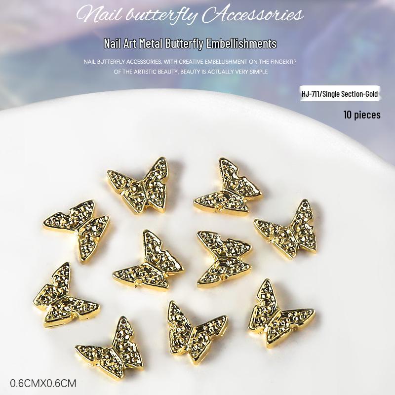 3D Золотые Металлические Шармы-Бабочки для Ногтей - Набор из 10 Штук
3D Золотые Металлические Шармы-Бабочки для Ногтей - Набор из 10 Штук