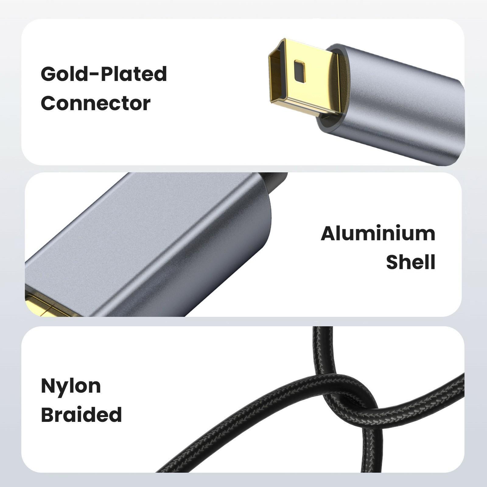 0.3m USB 2.0 to Mini B Male Charger Cord USB Mini to USB Charging Cable for PS3 Controller/MP3 Player/Camera As Shown A
0.3m USB 2.0 to Mini B Male Charger Cord USB Mini to USB Charging Cable for PS3 Controller/MP3 Player/Camera As Shown A