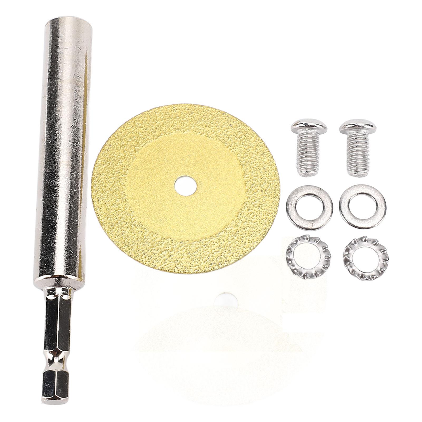 Diamond Cutting Blades Wheel with 1/4 Inch Hex Shank Carbon Steel Rotary Tool Cutting Disc for PVC
Diamond Cutting Blades Wheel with 1/4 Inch Hex Shank Carbon Steel Rotary Tool Cutting Disc for PVC