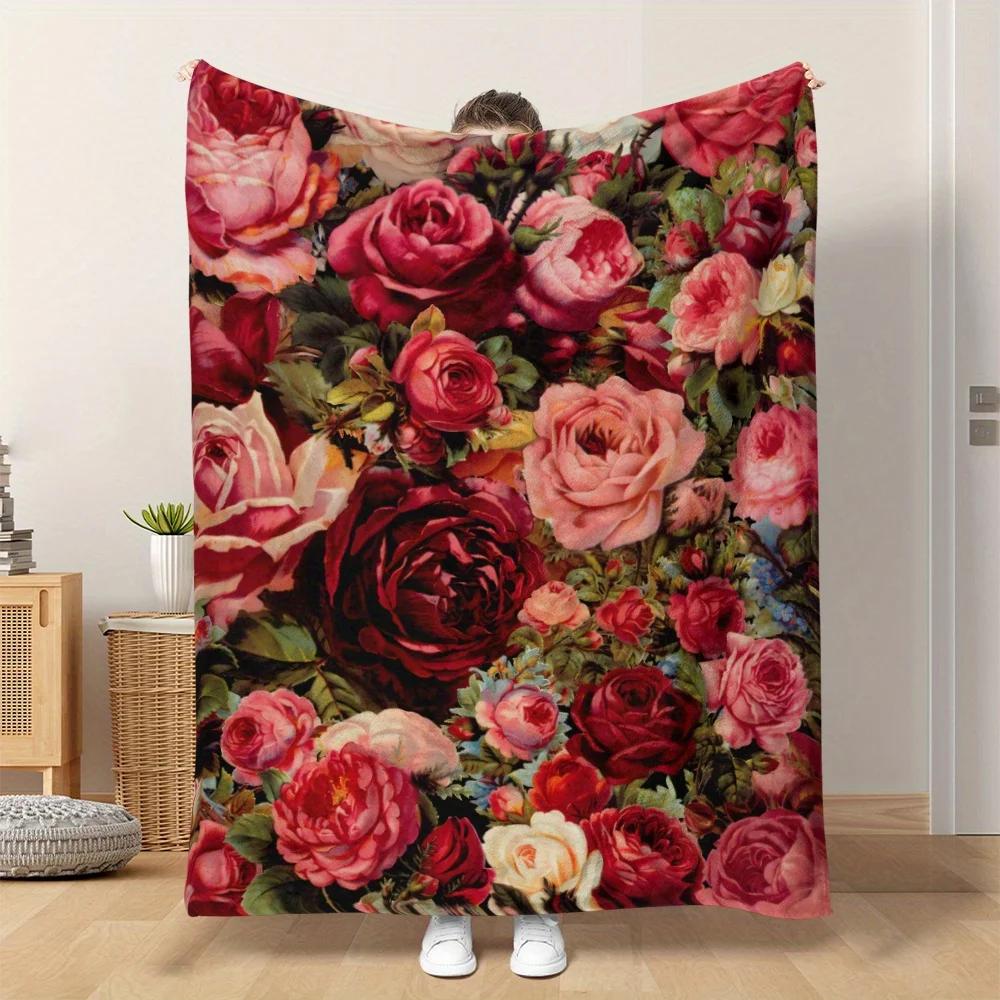 1-Decke Vinta=ge-Ölgemälde-Stilroter Rosengarten, weiches und warmes Polyesterflanell, moderne Wohndekoration für alle 75x90cm
1-Decke Vinta=ge-Ölgemälde-Stilroter Rosengarten, weiches und warmes Polyesterflanell, moderne Wohndekoration für alle 75x90cm