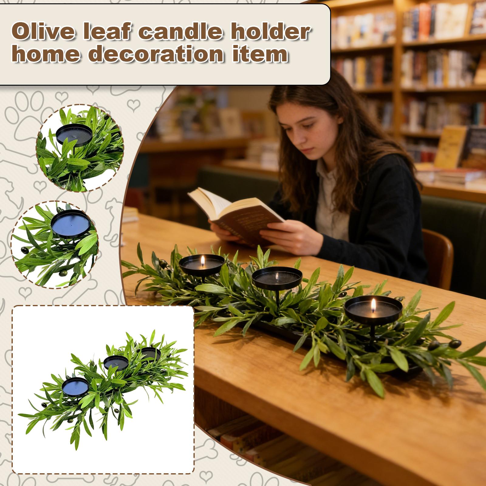 Olive Leaf Candlesticks, Home Decorations, Fireplace Ornaments, Dining Table Decorations One Size
Olive Leaf Candlesticks, Home Decorations, Fireplace Ornaments, Dining Table Decorations One Size
