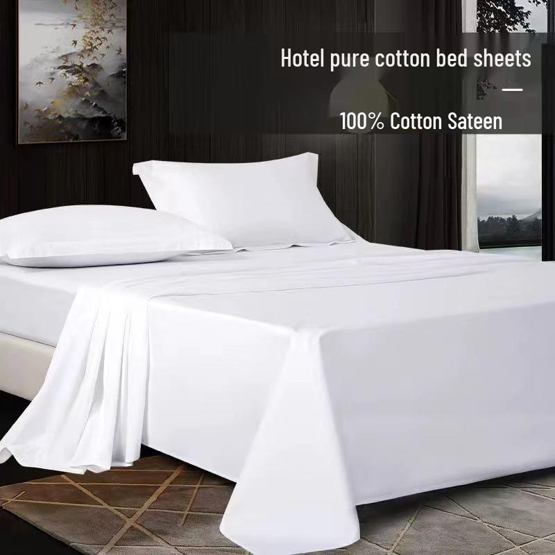 Star Hotel White Giza Cotton 60S Sateen Stripe Bed Sheets - Thickened Pure Cotton Bedding Set 1.0m Bed, 190x280cm Sheet
Star Hotel White Giza Cotton 60S Sateen Stripe Bed Sheets - Thickened Pure Cotton Bedding Set 1.0m Bed, 190x280cm Sheet