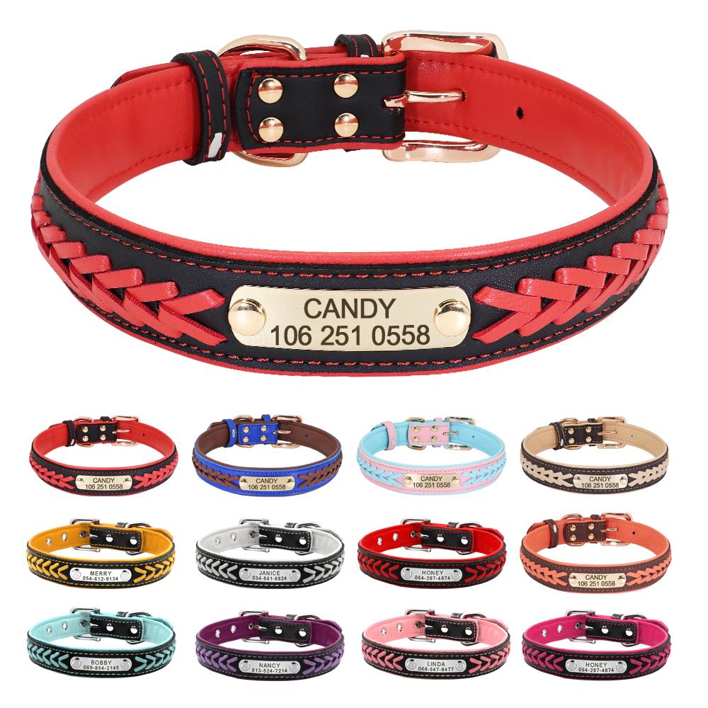 Personalized Dog Collar Leather Padded Dogs Braided Collars Free Engraving Pet ID Tag Nameplate for Small Medium Large Dogs XS білий
Personalized Dog Collar Leather Padded Dogs Braided Collars Free Engraving Pet ID Tag Nameplate for Small Medium Large Dogs XS білий