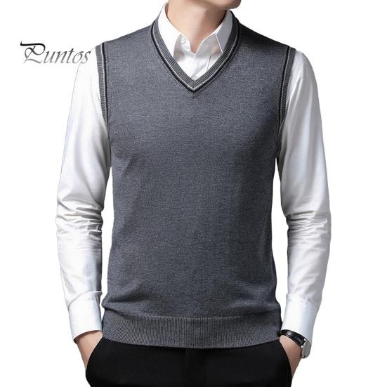 Осень-зима мужской свитер с V-образным вырезом, трикотажный однотонный эластичный трикотажный свитер без рукавов средней длины, формальный деловой стиль, свитер L серый
Осень-зима мужской свитер с V-образным вырезом, трикотажный однотонный эластичный трикотажный свитер без рукавов средней длины, формальный деловой стиль, свитер L серый