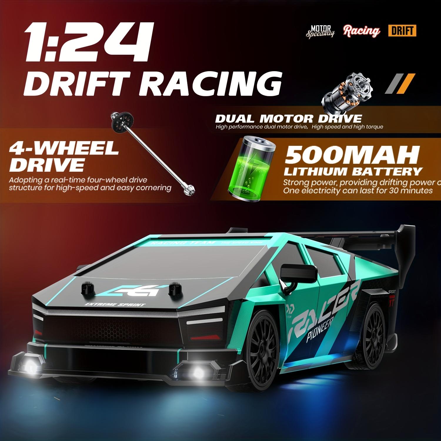 RC Drift Car 1:Міні-дрифт RC-машинка масштабу 1:24 з пультом дистанційного керування 2,4 ГГц, RC-машинки зі швидкістю 20+ км/год, дрифт-машинка з дрифт-шинами, перешкодами та світлом 8603 зелений
RC Drift Car 1:Міні-дрифт RC-машинка масштабу 1:24 з пультом дистанційного керування 2,4 ГГц, RC-машинки зі швидкістю 20+ км/год, дрифт-машинка з дрифт-шинами, перешкодами та світлом 8603 зелений
