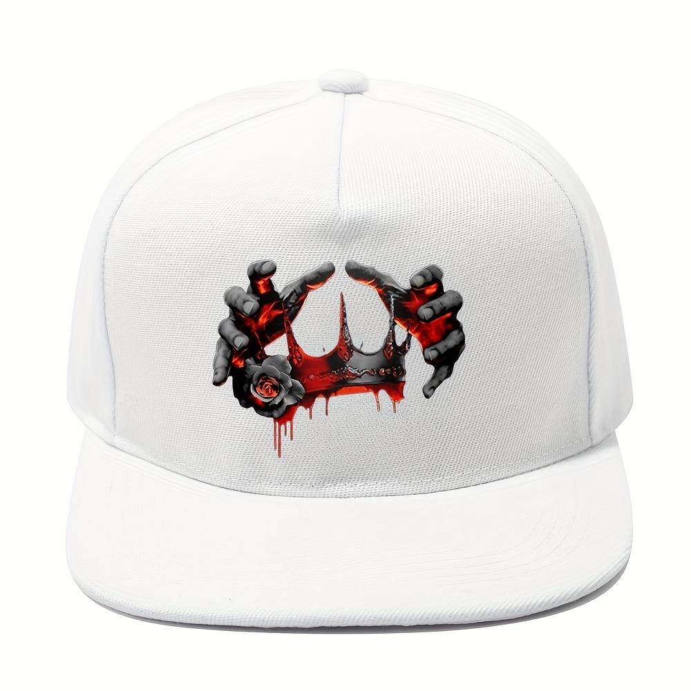 Bloody Crown And Rose Hands Baseball Cap Polyester Snapback Adjustable Streetwear Graphic Hat for Men Women One Size
Bloody Crown And Rose Hands Baseball Cap Polyester Snapback Adjustable Streetwear Graphic Hat for Men Women One Size