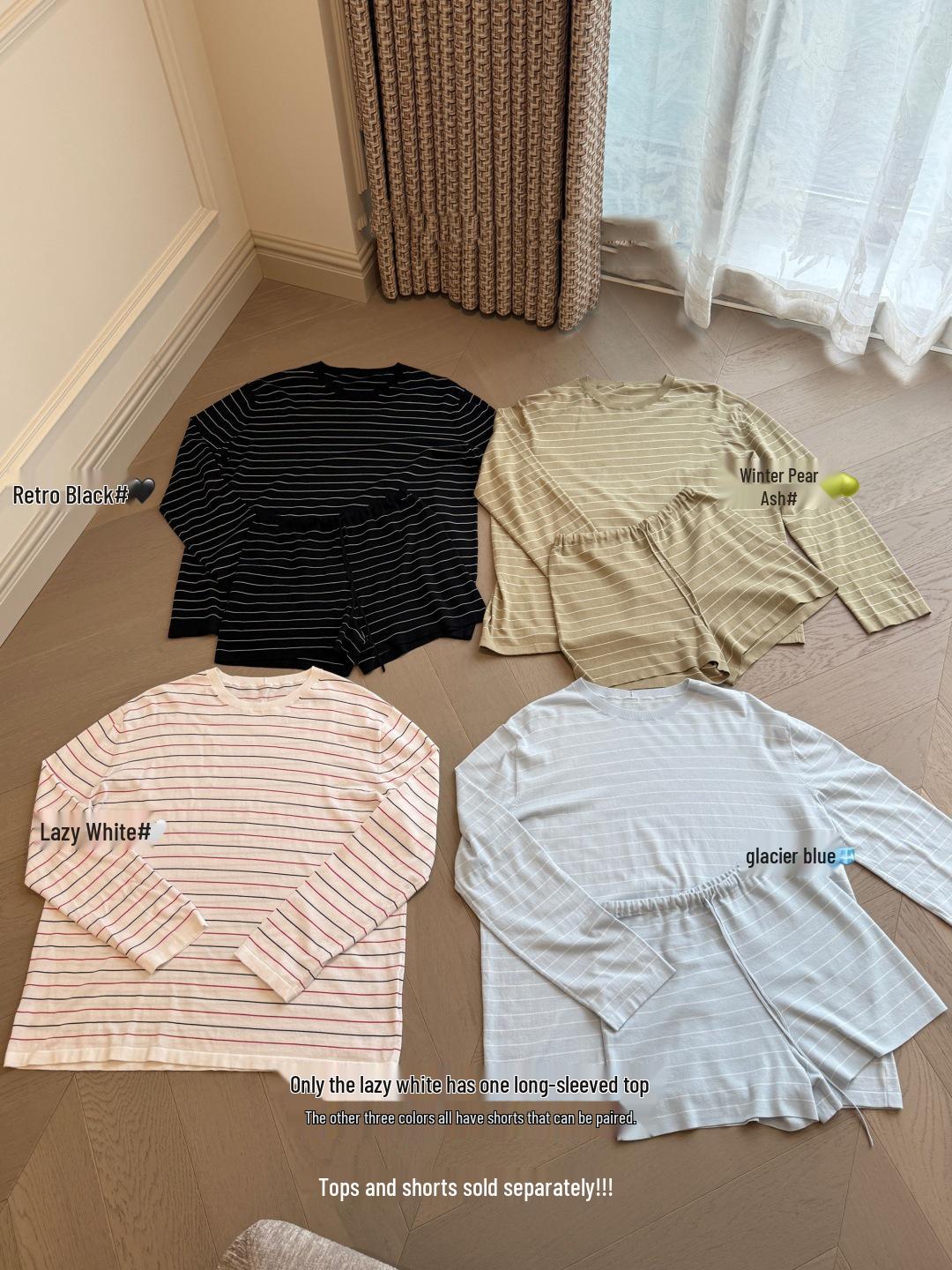 Women s Retro Striped Long Sleeve T-shirt and Shorts Set Large
Women s Retro Striped Long Sleeve T-shirt and Shorts Set Large