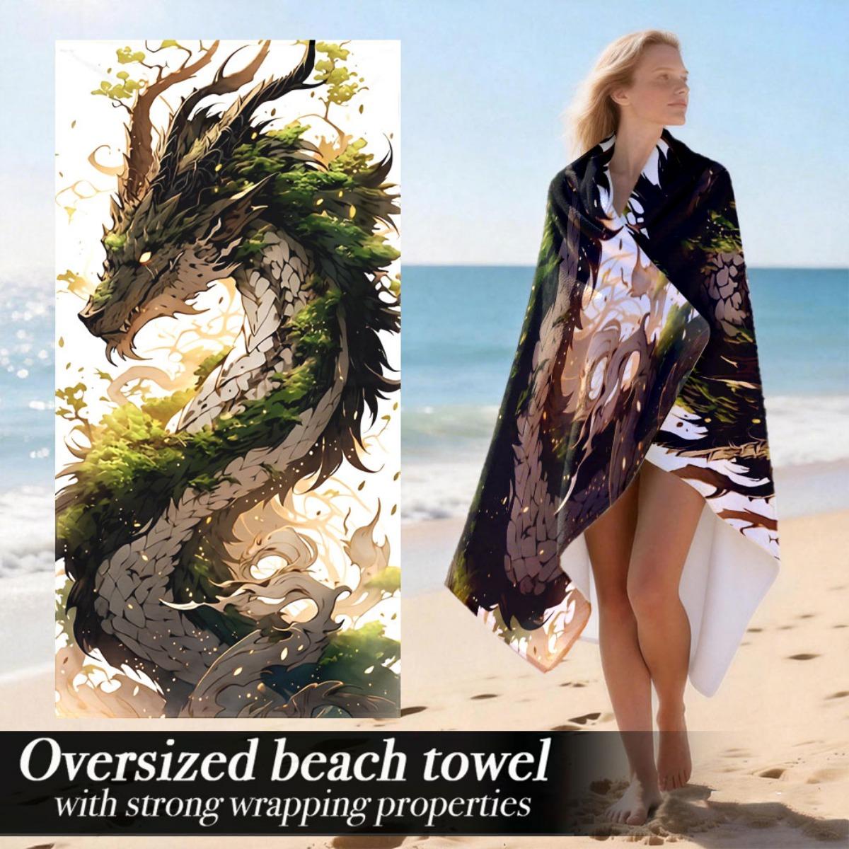 Forest Dragon Oversized Beach Towel Patterned Sunscreen And Windproof Suitable For Swimming Pool Camping Travel Blanket W30*H60(CM)
Forest Dragon Oversized Beach Towel Patterned Sunscreen And Windproof Suitable For Swimming Pool Camping Travel Blanket W30*H60(CM)