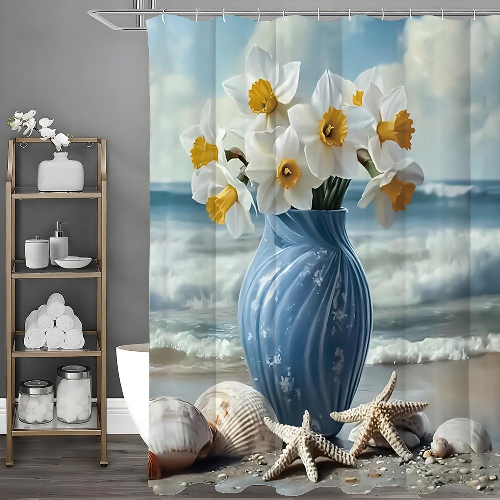 Пляжная морская звезда ракушка ваза цветочная шторка для душа, декоративная шторка для душа для ванной комнаты, водонепроницаемая шторка для душа с крючками 90*180cm
Пляжная морская звезда ракушка ваза цветочная шторка для душа, декоративная шторка для душа для ванной комнаты, водонепроницаемая шторка для душа с крючками 90*180cm