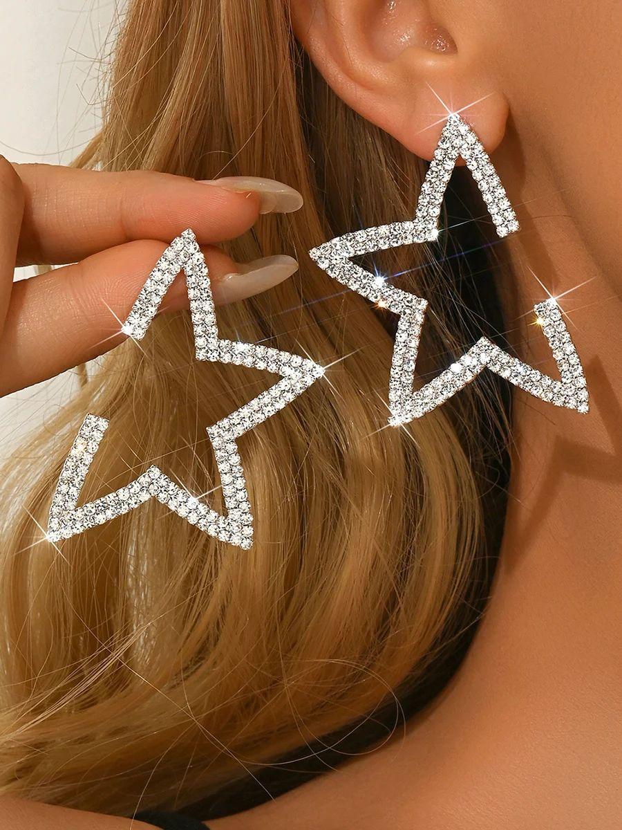 European and American full diamond irregular earrings with exquisite and luxurious design, earrings for street photography, and
European and American full diamond irregular earrings with exquisite and luxurious design, earrings for street photography, and
