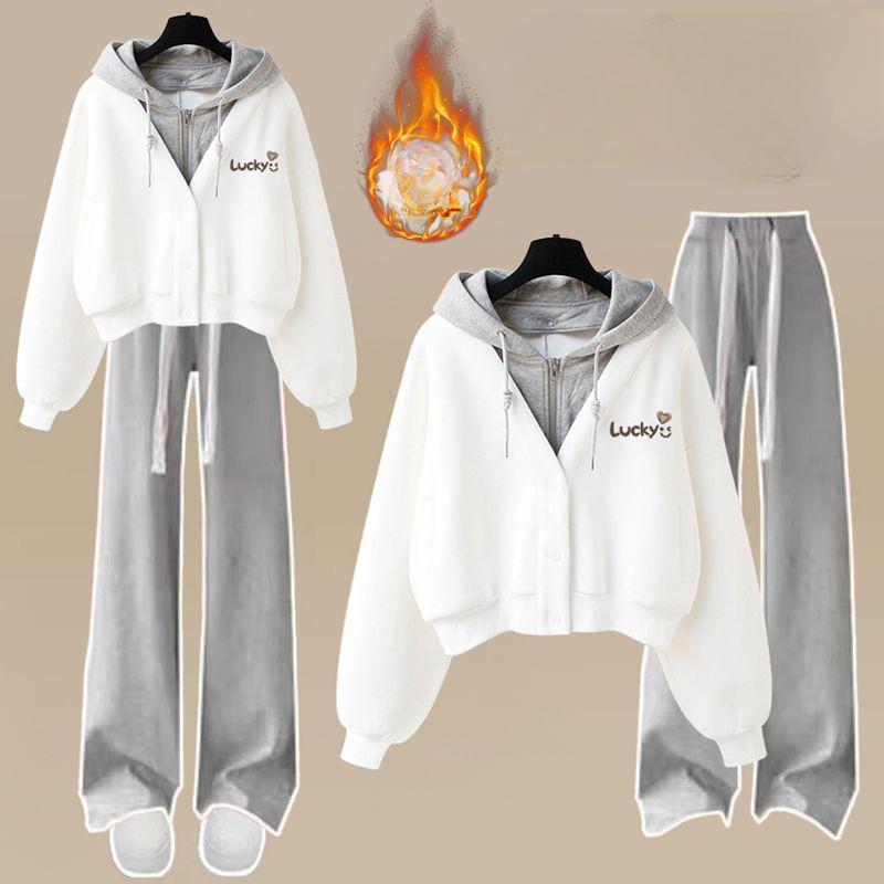 Весняний та Осінній та Зимовий Модний Костюм Жіночий Двошаровий Худі Спортивний Костюм Штани Костюм з двох предметів M
Весняний та Осінній та Зимовий Модний Костюм Жіночий Двошаровий Худі Спортивний Костюм Штани Костюм з двох предметів M