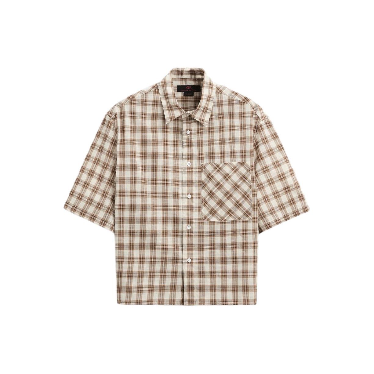 Zara Color Block Checkered Square Neck Short Sleeve Shirt Men shirts Khaki 2688340-710 M
Zara Color Block Checkered Square Neck Short Sleeve Shirt Men shirts Khaki 2688340-710 M