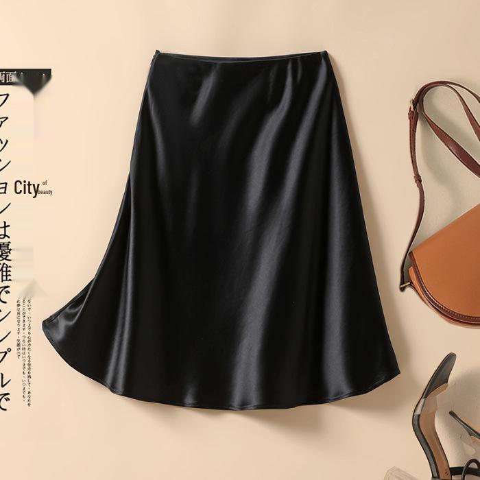 Атласная юбка миди с высокой талией - Летняя приталенная А-силуэта для женщин M чёрный
Атласная юбка миди с высокой талией - Летняя приталенная А-силуэта для женщин M чёрный