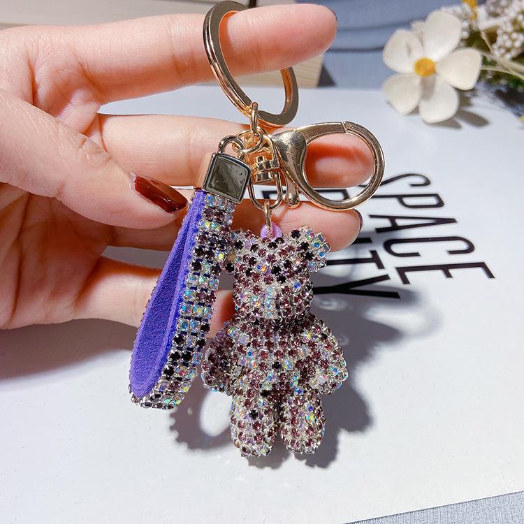 Korean Rhinestone Bear Keychain: Cute Creative Pendant for Car Keys and Bags
Korean Rhinestone Bear Keychain: Cute Creative Pendant for Car Keys and Bags