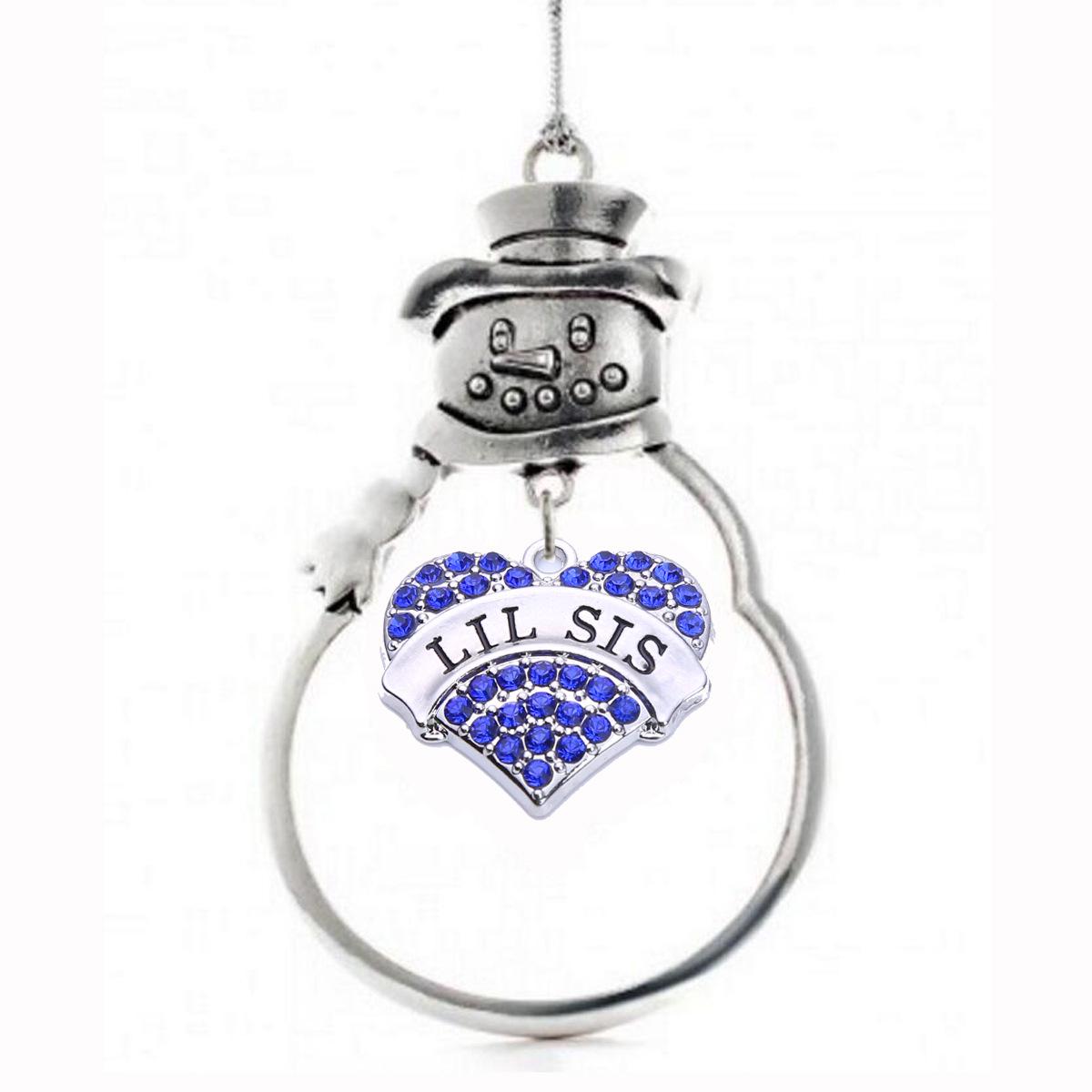 Heart-Shaped Christmas Snowman Pendant with Lettering синий
Heart-Shaped Christmas Snowman Pendant with Lettering синий
