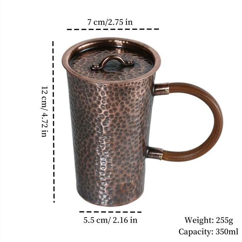Pure Coppery Moscow Mule Coffee Mug Engraved Exquisite With a lid Vintage Durable Beverage 350ml Tumbler Weave Handle Tea Cup 350ml
Pure Coppery Moscow Mule Coffee Mug Engraved Exquisite With a lid Vintage Durable Beverage 350ml Tumbler Weave Handle Tea Cup 350ml