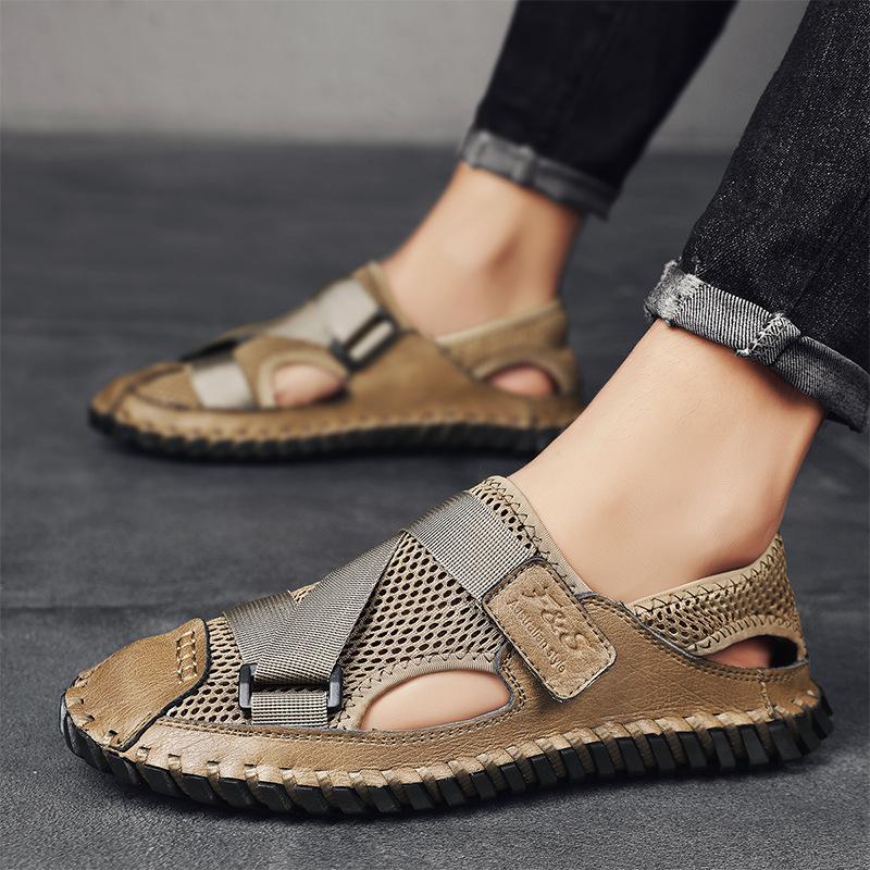 Large size sandals men s outer wear mesh bag head soft sole leather sandals men s beach slippers summer men s shoes Shoes 38
Large size sandals men s outer wear mesh bag head soft sole leather sandals men s beach slippers summer men s shoes Shoes 38
