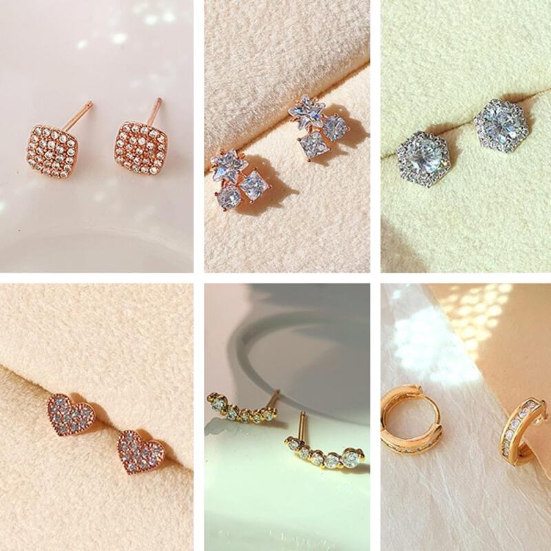 Trio Style Pink Silver Minimalist Earrings Gold pink gold
Trio Style Pink Silver Minimalist Earrings Gold pink gold