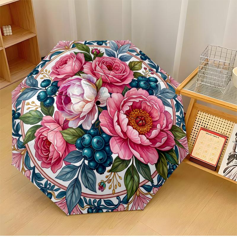 Elegant Floral Umbrella Design Theme Automatic Umbrella Compact 8-Rib Design Sturdy Construction Durable Umbrella Stylish Accessory
Elegant Floral Umbrella Design Theme Automatic Umbrella Compact 8-Rib Design Sturdy Construction Durable Umbrella Stylish Accessory