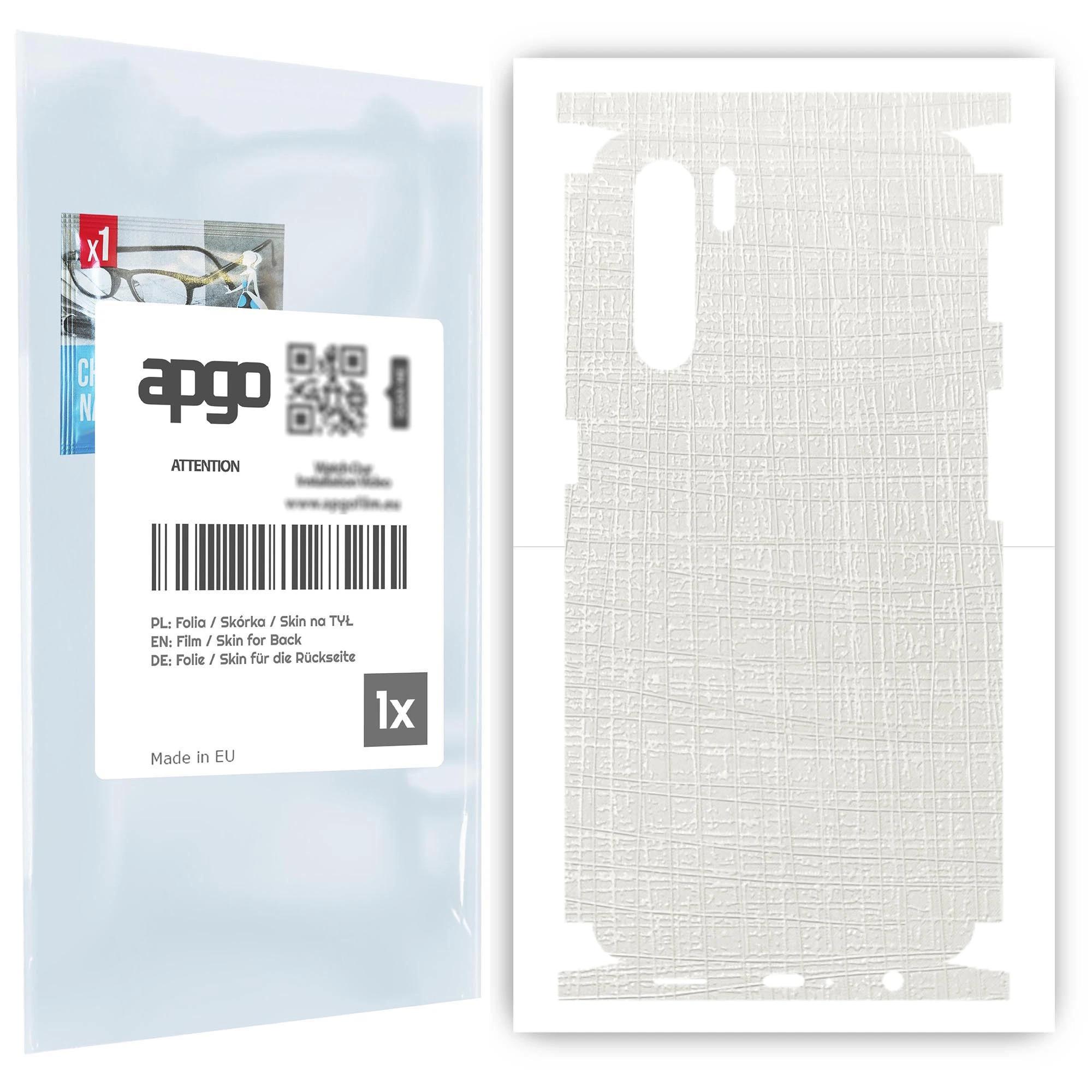 apgo Protective Skin Sticker for the back+sides compatible with Oppo Reno3 5G, Full Wrap Film, Foil, Vinyl - Pattern White Fabric
apgo Protective Skin Sticker for the back+sides compatible with Oppo Reno3 5G, Full Wrap Film, Foil, Vinyl - Pattern White Fabric