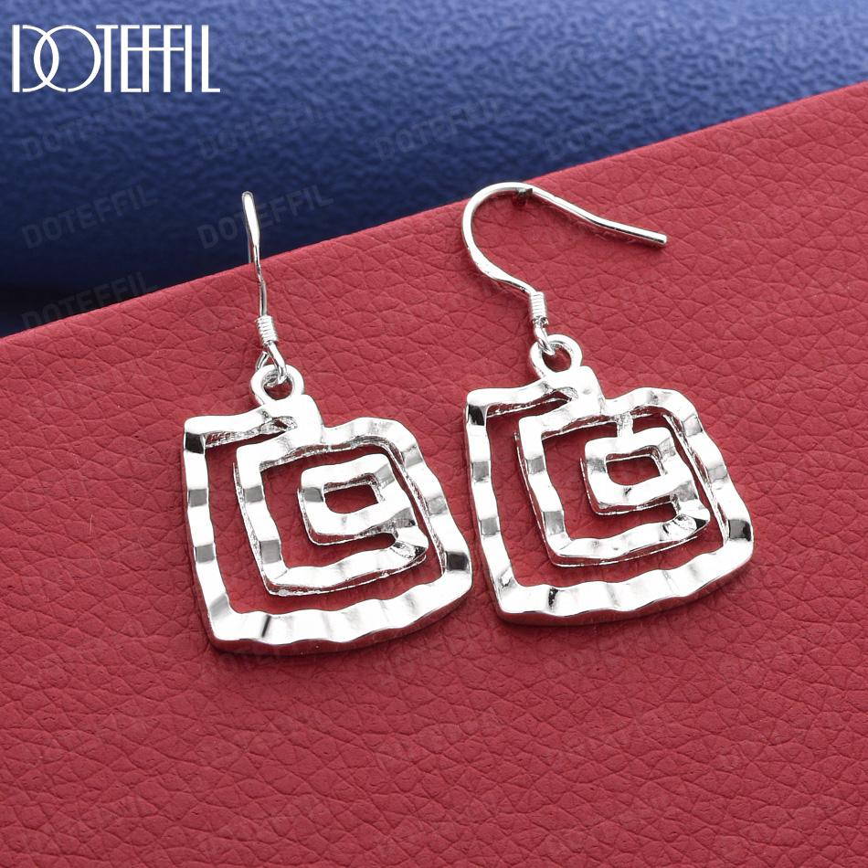 925 Sterling Silver Threaded Pendant Earrings Fashion Gift Jewelry 3.80*2.10cm
925 Sterling Silver Threaded Pendant Earrings Fashion Gift Jewelry 3.80*2.10cm