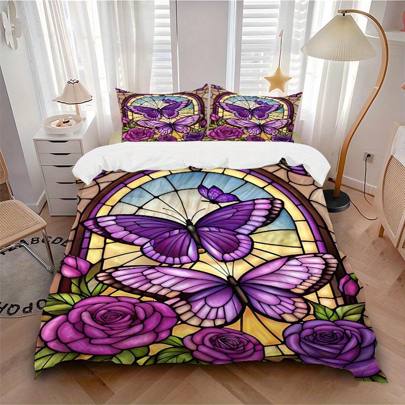 3pcs Animal-themed Butterfly Roses Soft and Comfortable Breathability, Bedding Set, Machine Washable, Suitable for All Seasons146 135x200cm
3pcs Animal-themed Butterfly Roses Soft and Comfortable Breathability, Bedding Set, Machine Washable, Suitable for All Seasons146 135x200cm