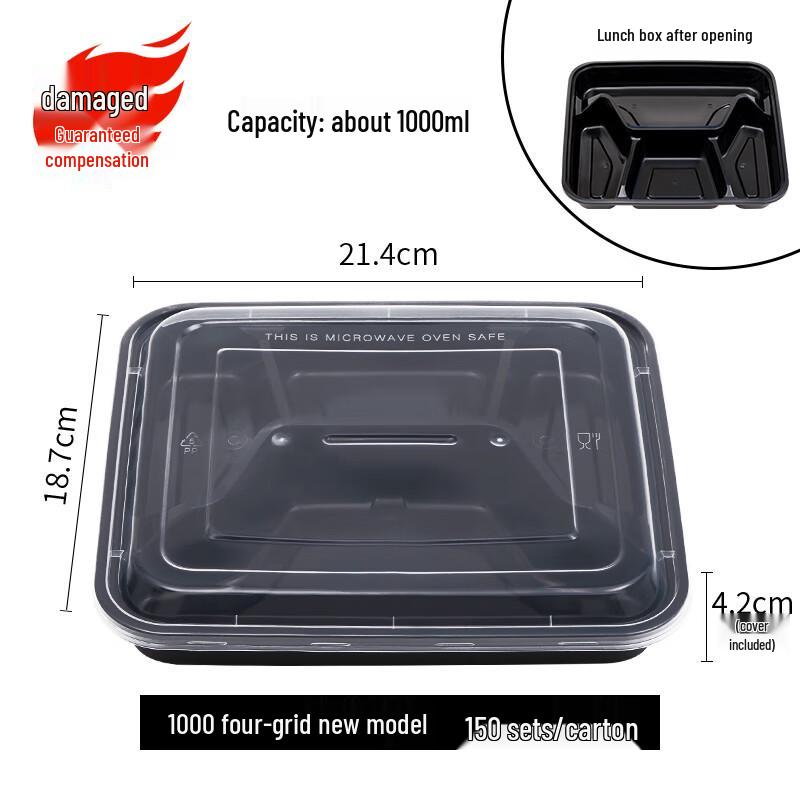 Одноразовые контейнеры Jiemengzhe с 4 отделениями для приготовления еды
Одноразовые контейнеры Jiemengzhe с 4 отделениями для приготовления еды