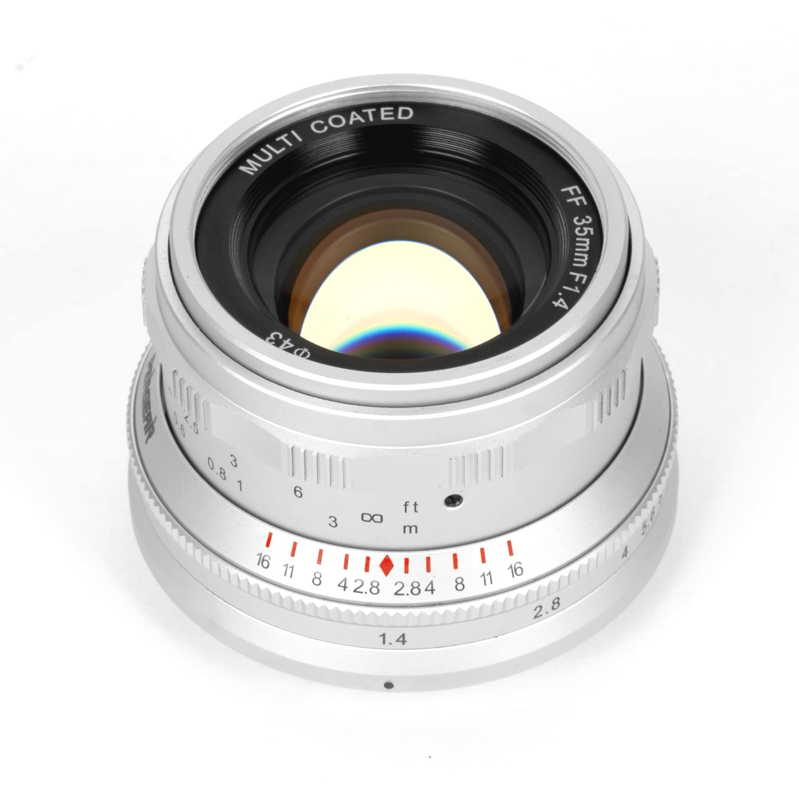 PERGEAR 35mm Full Size Manual Focus Lens Single Focus Lens F1.4 (L Mount, Silver) срібний
PERGEAR 35mm Full Size Manual Focus Lens Single Focus Lens F1.4 (L Mount, Silver) срібний