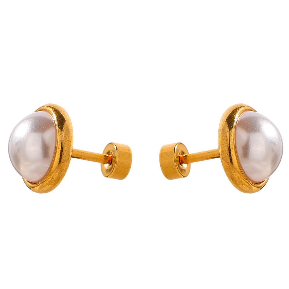 Yhpup Imitation Pearls Screw-Back Stud Earrings Trendy Stainless Steel Jewelry Geometric 18 K Plated Charm for Women Gala Gift
Yhpup Imitation Pearls Screw-Back Stud Earrings Trendy Stainless Steel Jewelry Geometric 18 K Plated Charm for Women Gala Gift