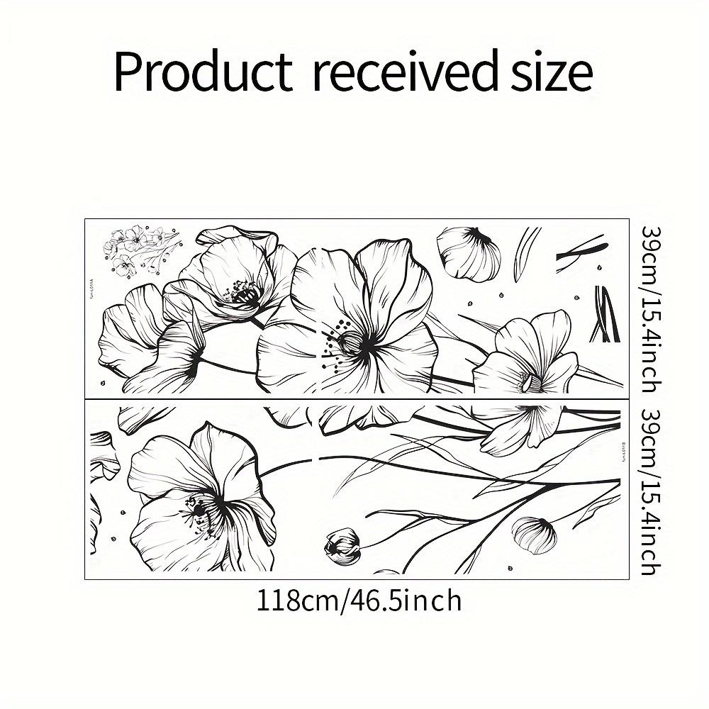 A Set of 2pcs, Minimalist Black and White Sketch Papaver Rhoeas Flower Wall Decals for Bedroom and Living Room Background Decoration
A Set of 2pcs, Minimalist Black and White Sketch Papaver Rhoeas Flower Wall Decals for Bedroom and Living Room Background Decoration