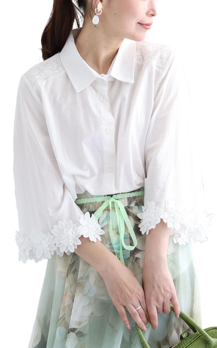 Sawa la mode Цветочный букет Рукав-клеш Хлопковая рубашка Свободная Белая á Женская блузка, Мода-8634, Размер, белый
Sawa la mode Цветочный букет Рукав-клеш Хлопковая рубашка Свободная Белая á Женская блузка, Мода-8634, Размер, белый