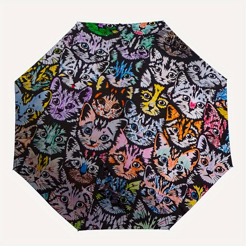 1pc Cat Faces Automatic Open/close Folding Umbrella, Compact Portable Travel Umbrella, Perfect Birthday/Christmas, Cute Umbrella, Durable Co
1pc Cat Faces Automatic Open/close Folding Umbrella, Compact Portable Travel Umbrella, Perfect Birthday/Christmas, Cute Umbrella, Durable Co