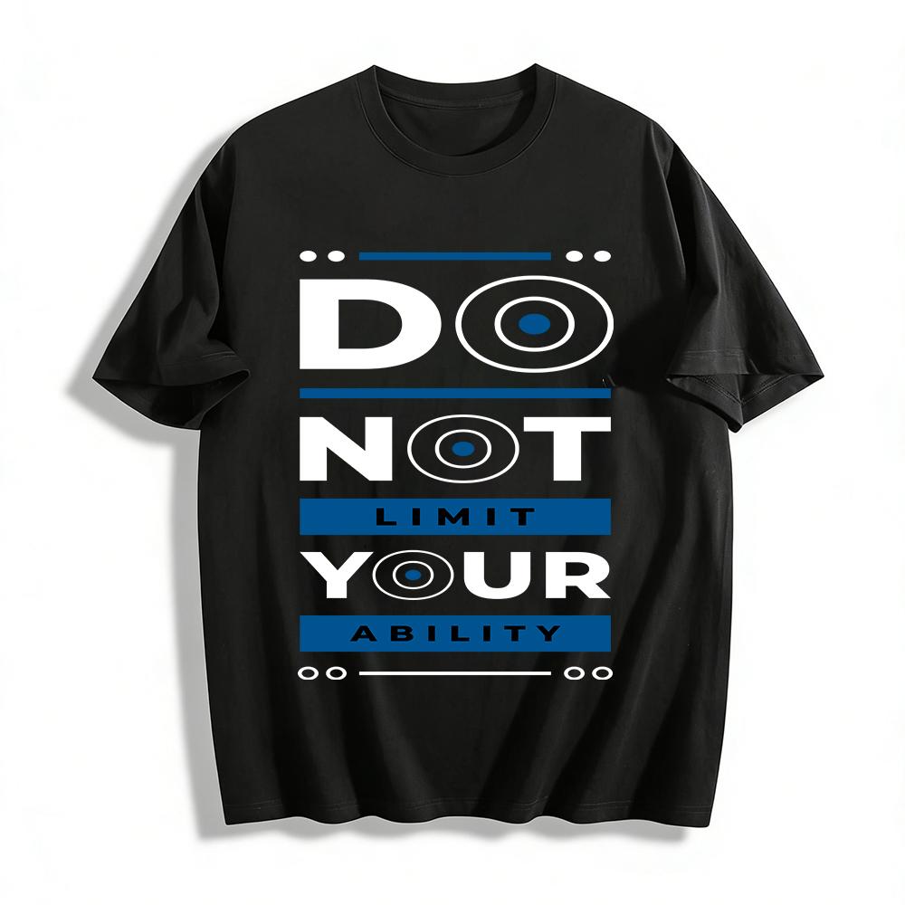 Trendy Graphic Tee With Limit Ability Print Casual Stylish Top Pure cotton T-shirt XXS
Trendy Graphic Tee With Limit Ability Print Casual Stylish Top Pure cotton T-shirt XXS