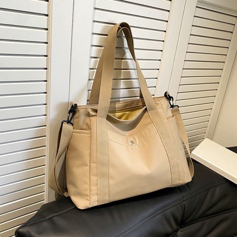 Practical Solid Color Multi Pocket Tote Bag Large Capacity Simple Nylon Crossbody Bag Lightweight Canvas Tote Bag Work хаки
Practical Solid Color Multi Pocket Tote Bag Large Capacity Simple Nylon Crossbody Bag Lightweight Canvas Tote Bag Work хаки