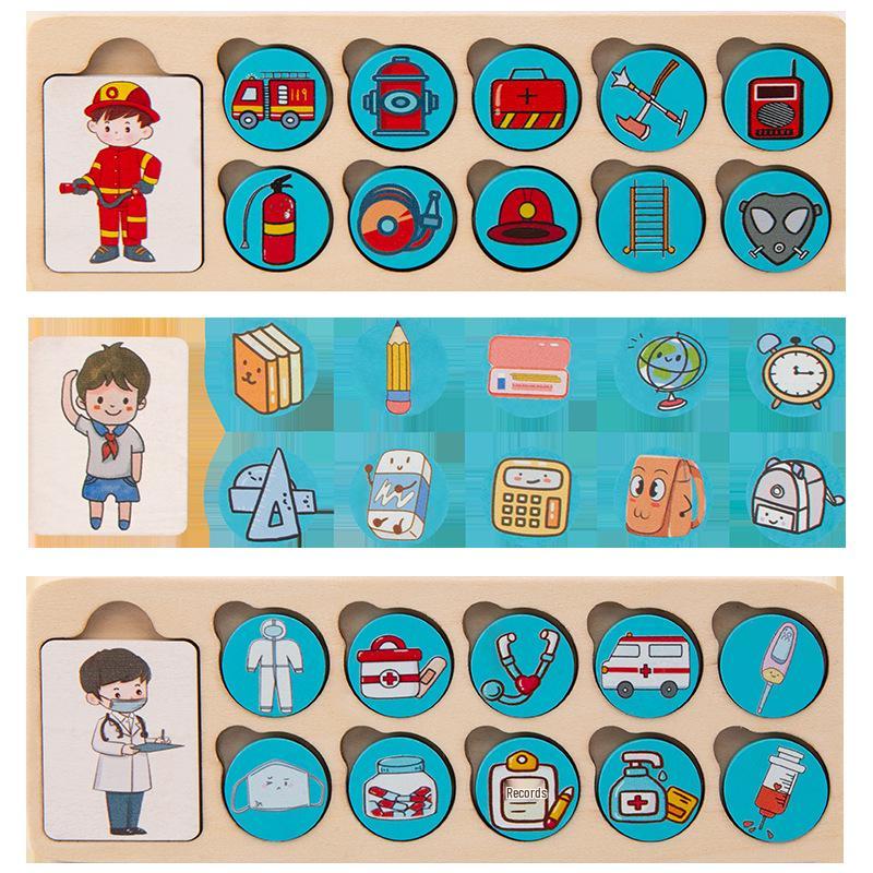Career Matching Children s Jigsaw Puzzle: Educational Montessori Toy for Hand-Eye Coordination and Focus Training
Career Matching Children s Jigsaw Puzzle: Educational Montessori Toy for Hand-Eye Coordination and Focus Training
