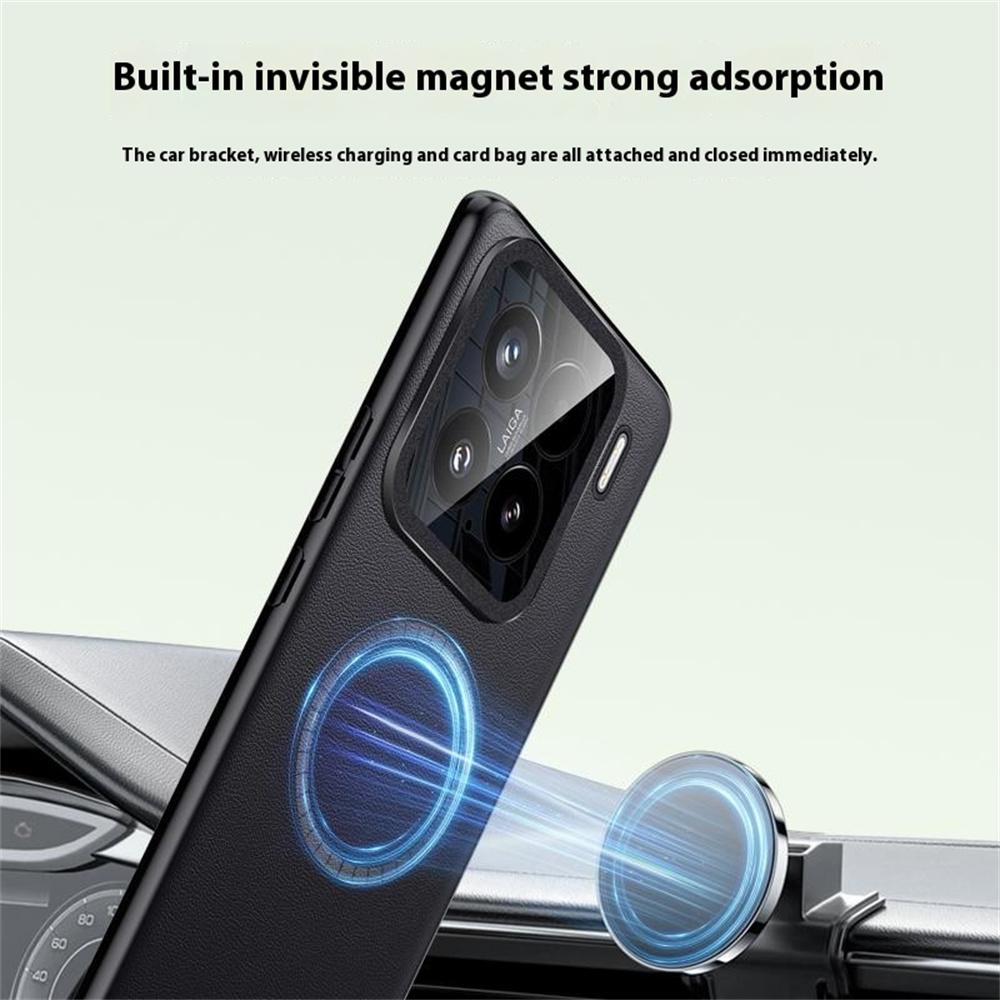 For Xiaomi 15 Case Compatible with MagSafe PU Leather+TPU+PC Back Cover (2nd Gen) Black
For Xiaomi 15 Case Compatible with MagSafe PU Leather+TPU+PC Back Cover (2nd Gen) Black