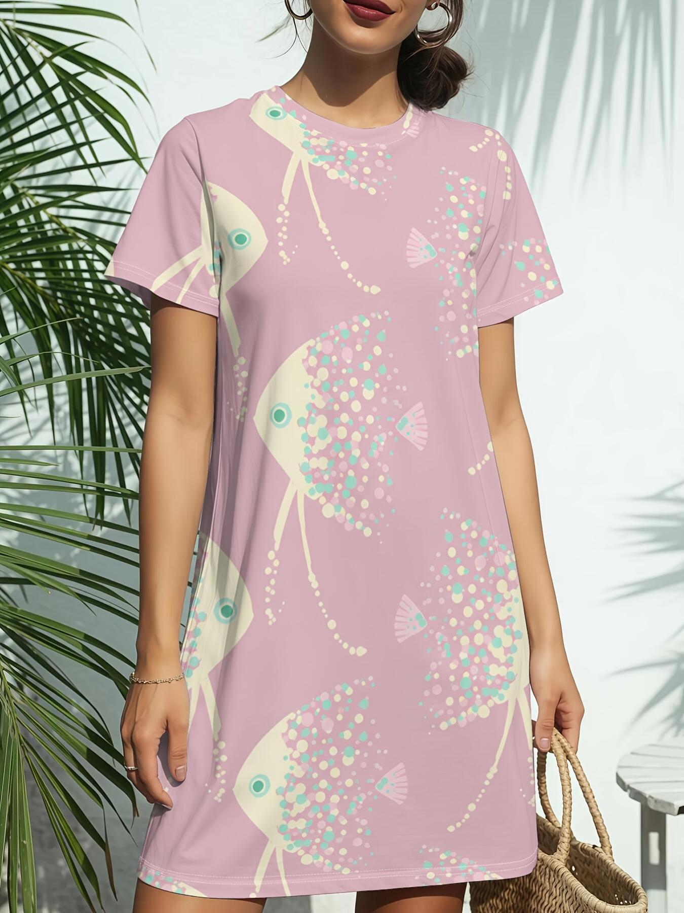 Light Pink Rose New Women S Round Neck Short Sleeve T-Shirt Dress. American Style Trendy Digital Print. Casual And Versatile for Spring And Summer. El 9XL дубильна кора
Light Pink Rose New Women S Round Neck Short Sleeve T-Shirt Dress. American Style Trendy Digital Print. Casual And Versatile for Spring And Summer. El 9XL дубильна кора