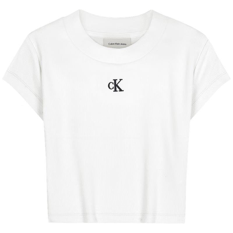 Calvin Klein Jeans Women s Ribbed Embroidered Short Sleeve T-Shirt XS
Calvin Klein Jeans Women s Ribbed Embroidered Short Sleeve T-Shirt XS
