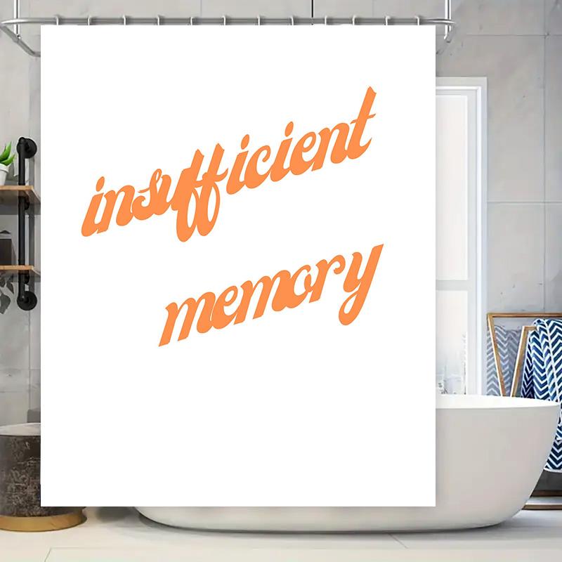 Insufficient Memory Shower Curtain Modern Bathroom Decor Orange Typography Wall Hanging For Home Decoration W60H190(CM)-1 Pcs
Insufficient Memory Shower Curtain Modern Bathroom Decor Orange Typography Wall Hanging For Home Decoration W60H190(CM)-1 Pcs