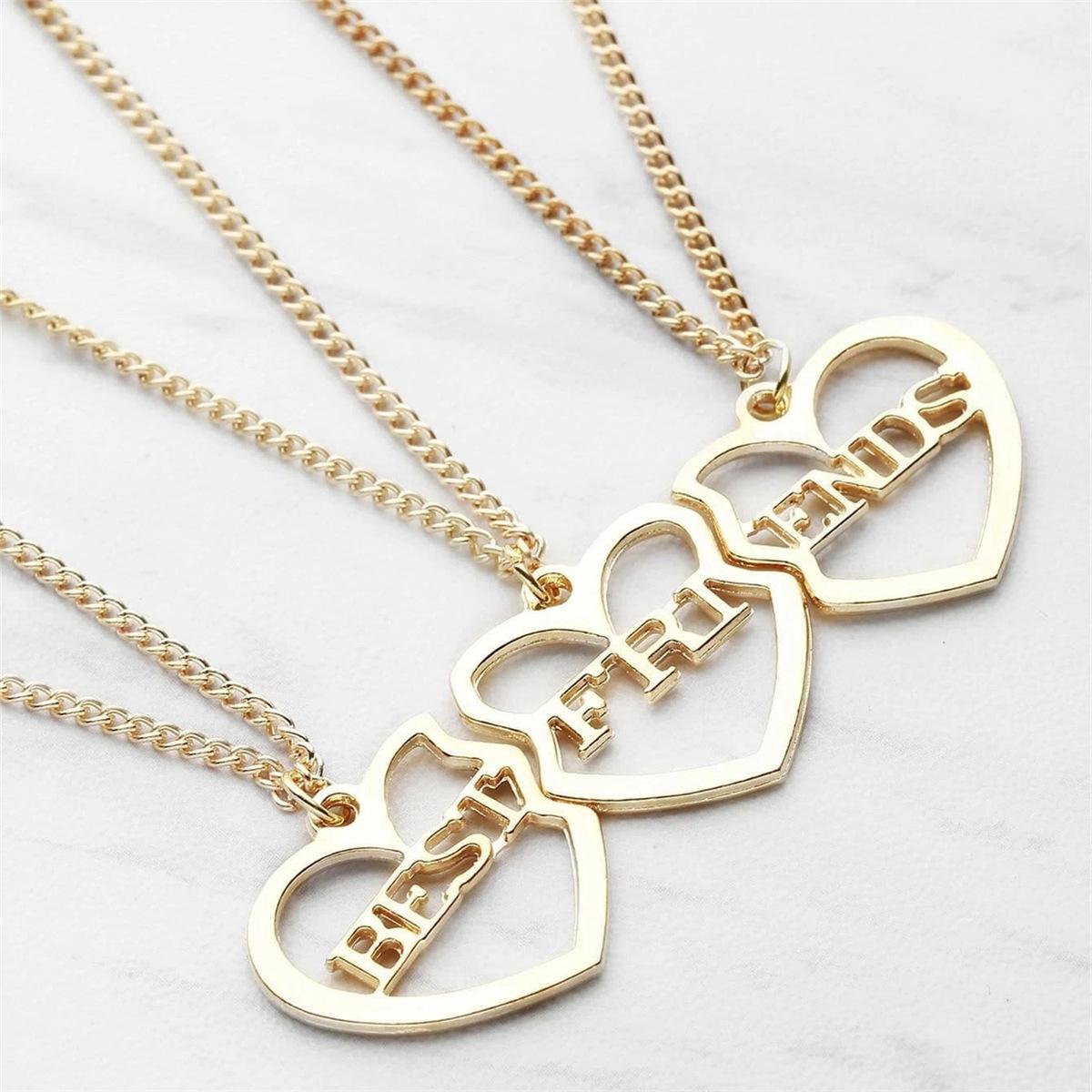 Аксессуары, Письма, Хороший друг Любовь Сращивание Сердце Кулон Трехсекционное Ожерелье золотой
Аксессуары, Письма, Хороший друг Любовь Сращивание Сердце Кулон Трехсекционное Ожерелье золотой