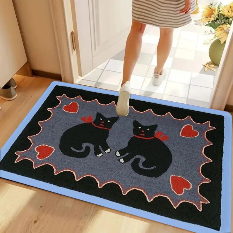 Door Mat Cute Dancing Cartoon Cats Print Bohemian Floral Rug Hallway Kitchen Home Decor Washable Welcome Mat 40cm x 60cm
Door Mat Cute Dancing Cartoon Cats Print Bohemian Floral Rug Hallway Kitchen Home Decor Washable Welcome Mat 40cm x 60cm