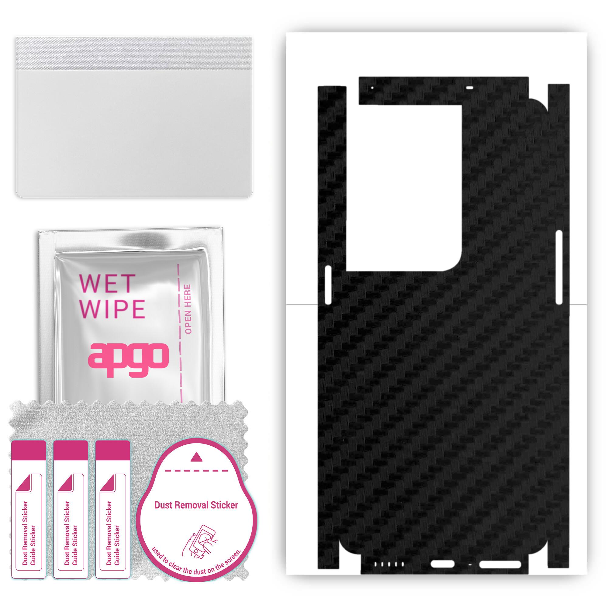 apgo Protective Skin Sticker for the back+sides compatible with Oppo Reno8 Pro+, Full Wrap Film, Foil, Vinyl - Pattern Carbon Black
apgo Protective Skin Sticker for the back+sides compatible with Oppo Reno8 Pro+, Full Wrap Film, Foil, Vinyl - Pattern Carbon Black