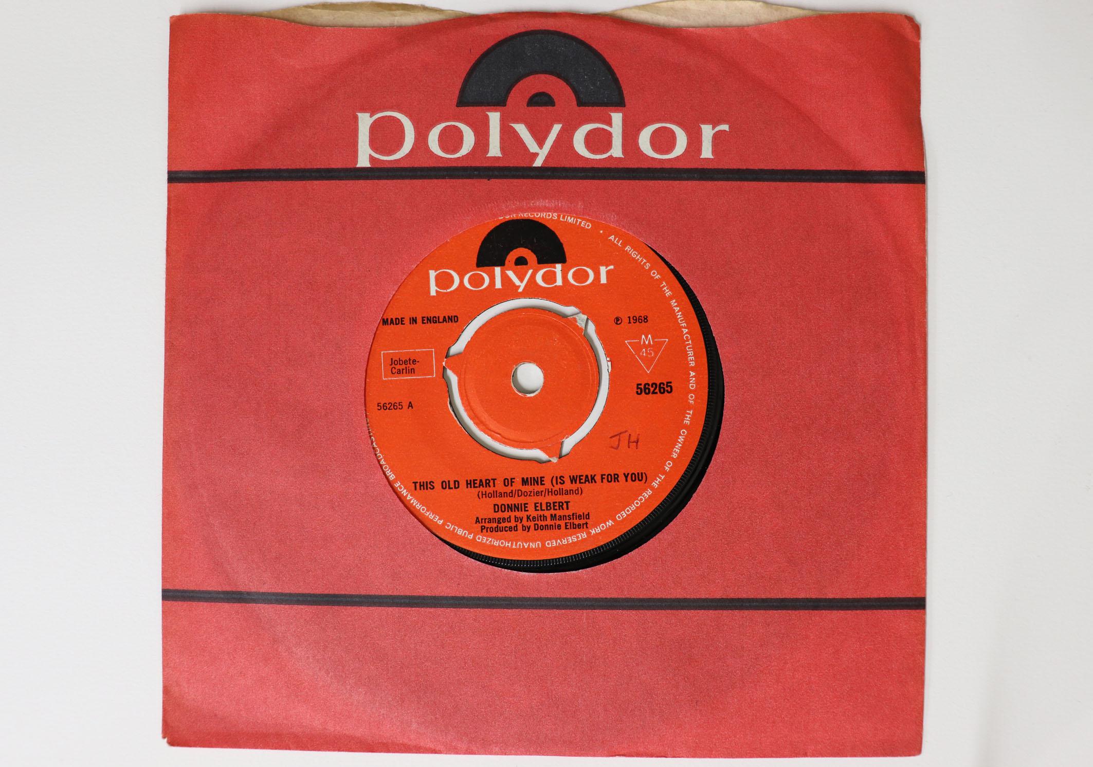 7inch Record DONNIE ELBERT This Old Heart Of Mine Is Weak For 56265 POLYDOR 1968 UK SoulFunk Used
7inch Record DONNIE ELBERT This Old Heart Of Mine Is Weak For 56265 POLYDOR 1968 UK SoulFunk Used