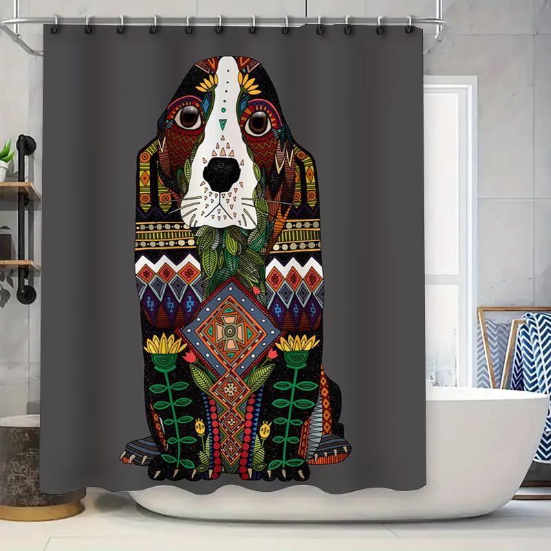 Colorful Dog Print Shower Curtain Set Unique Boho Decor For Your Bathroom Size: 72X84 Inches W60H190(CM)-1 Pcs
Colorful Dog Print Shower Curtain Set Unique Boho Decor For Your Bathroom Size: 72X84 Inches W60H190(CM)-1 Pcs
