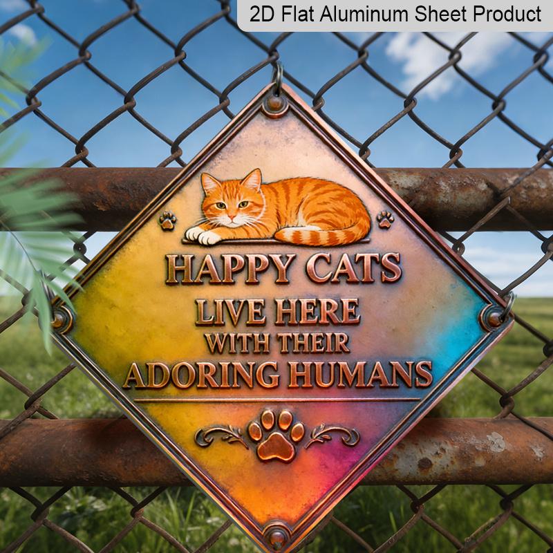 2D Flat, 1pc - A Charming Cat-Themed Vintage Metal Aluminum Sign | Wall Hanging Decoration, Suitable for Living Room, Bedroom, Balcony, Entrance 20*20cm
2D Flat, 1pc - A Charming Cat-Themed Vintage Metal Aluminum Sign | Wall Hanging Decoration, Suitable for Living Room, Bedroom, Balcony, Entrance 20*20cm